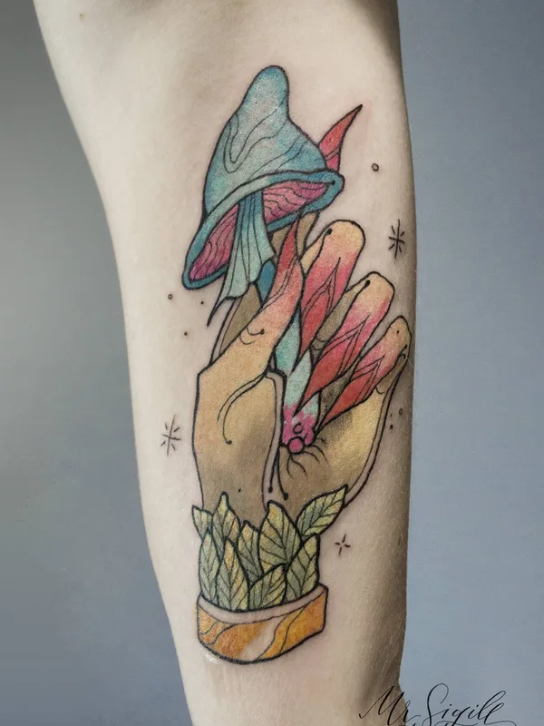 color illustrative татуировка на forearm #34033 | Тату мастер Mr Sigill