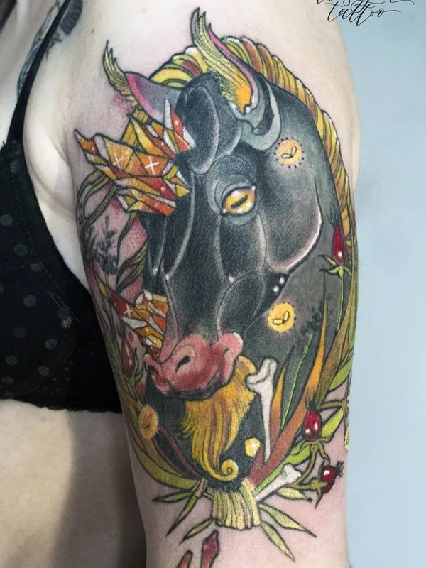 female color illustrative татуировка на upper arm #34026 | Тату мастер Mr Sigill
