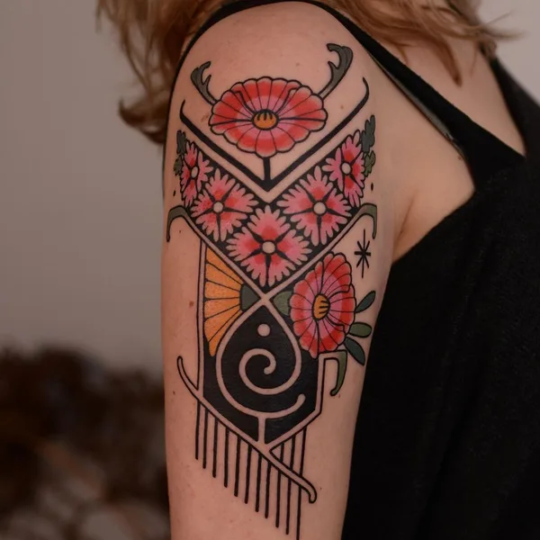Авторская tattoo by Katharina Eckert (@mo_kathi) in Berlin