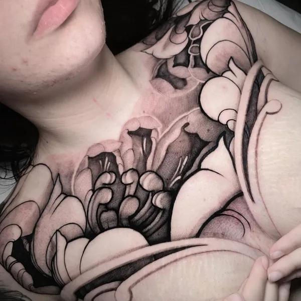 Ornamental tattoo by Federica Orlando in Venezia