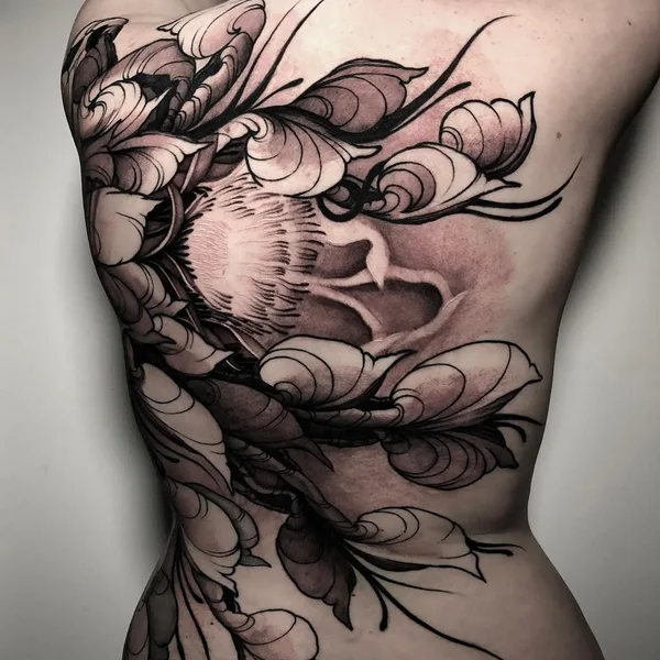 Ornamental tattoo by Federica Orlando in Venezia
