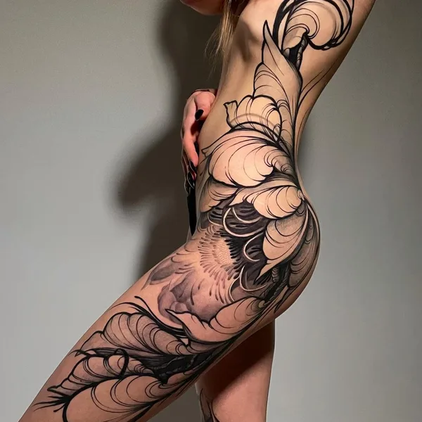 Ornamental tattoo by Federica Orlando in Venezia