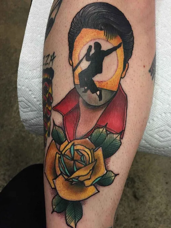 color neo traditional Tatuagem em calf #9123 | Tatuador Jay Joree