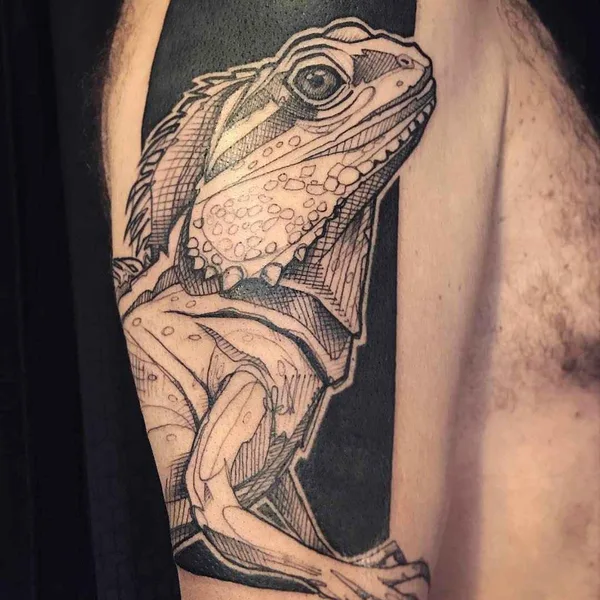 Author's Style tattoo by L'oiseau (Franck Solers) in Collioure