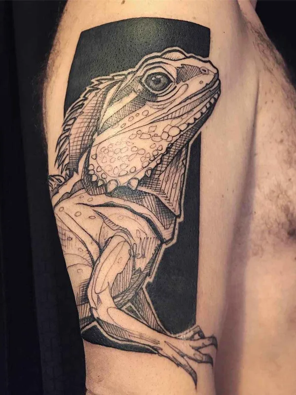 Author's Style tattoo by L'oiseau (Franck Solers) in Collioure