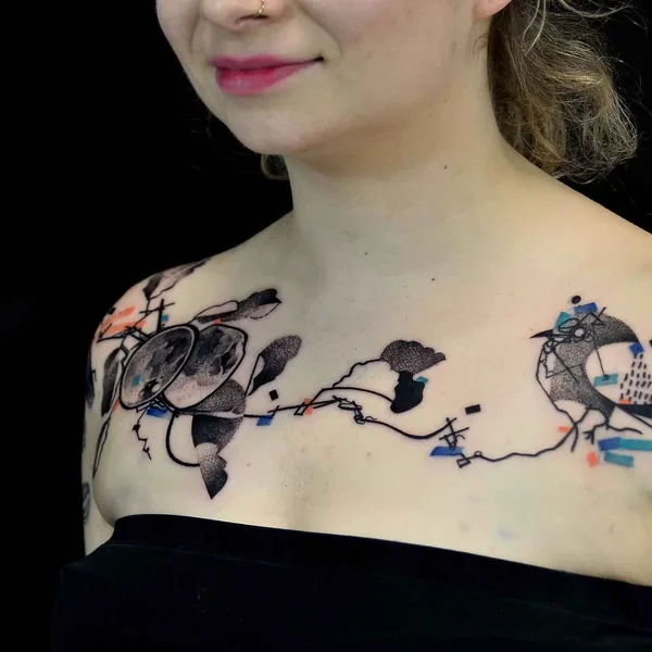 Graphic tattoo by Katarzyna Krutak