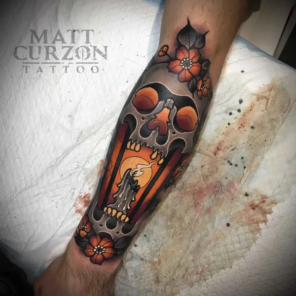 New School tattoo by Matt Curzon in Melbourne