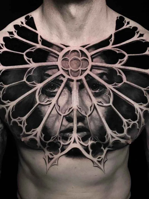 male black and grey black and grey tattoo on chest #9556 | Tattoo Artist Ben Thomas