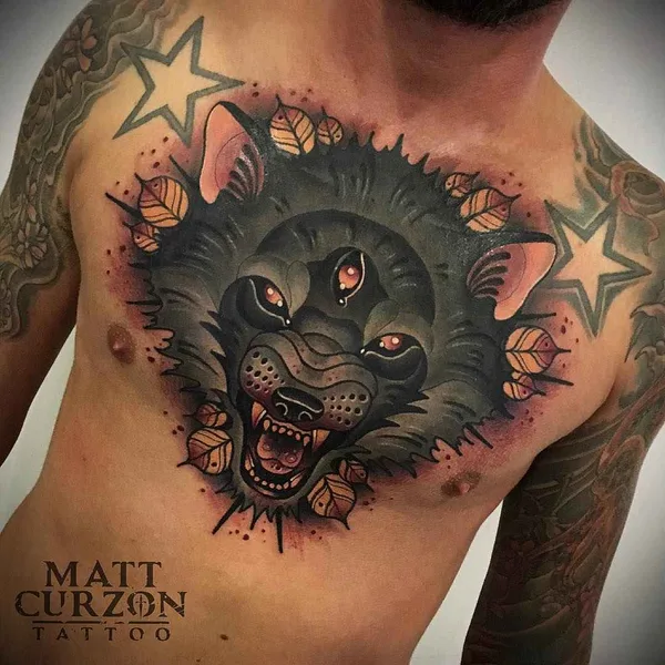 New School tattoo by Matt Curzon in Melbourne