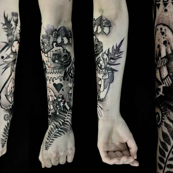 Graphic tattoo by Katarzyna Krutak