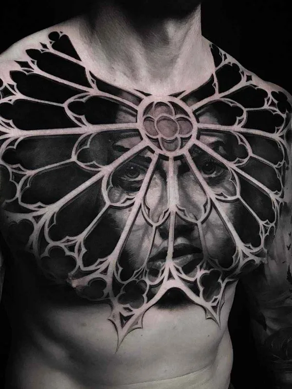 male black and grey black and grey tattoo on chest #9552 | Tattoo Artist Ben Thomas
