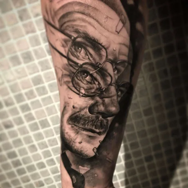 Portrait tattoo by Coreh Lopez in Barcelona