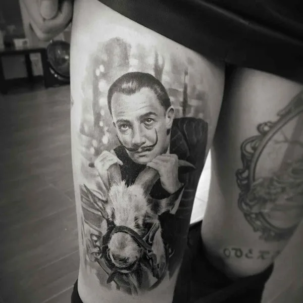 Portrait tattoo by Zinaida Pasko in London