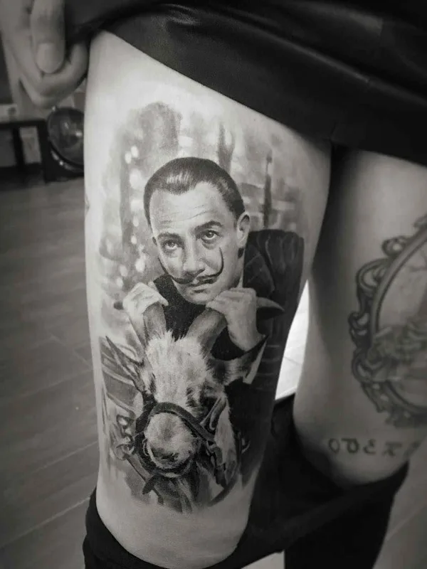 Portrait tattoo by Zinaida Pasko in London