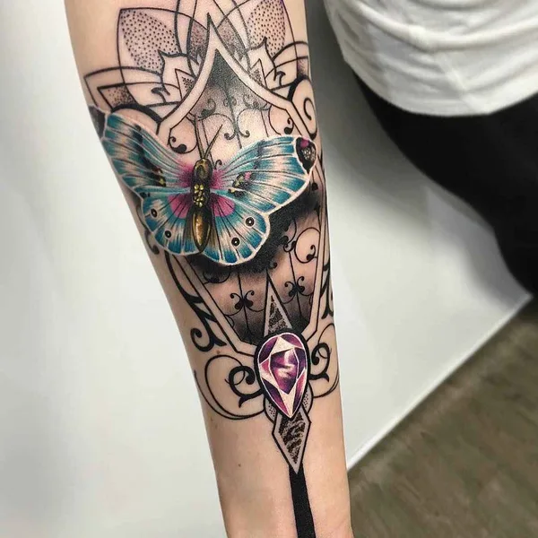 Авторская tattoo by Ryan Smith The Scientist in Exeter