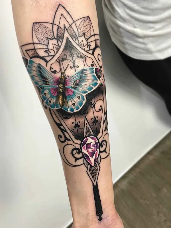 color illustrative татуировка на forearm #9968 | Тату мастер Ryan Smith The Scientist