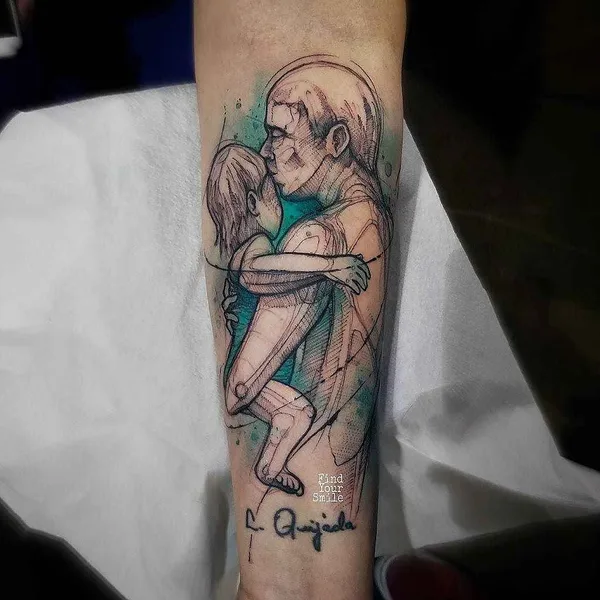 Sketch tattoo by Russell Van Schaick in Orlando