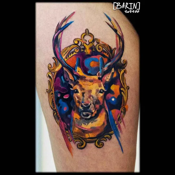 Watercolor tattoo by Юрий BaRiN Баринов in Saint Petersburg