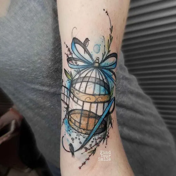 Sketch tattoo by Russell Van Schaick in Orlando