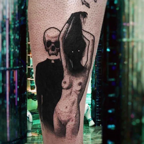 Dotwork tattoo by SEWP in Toronto