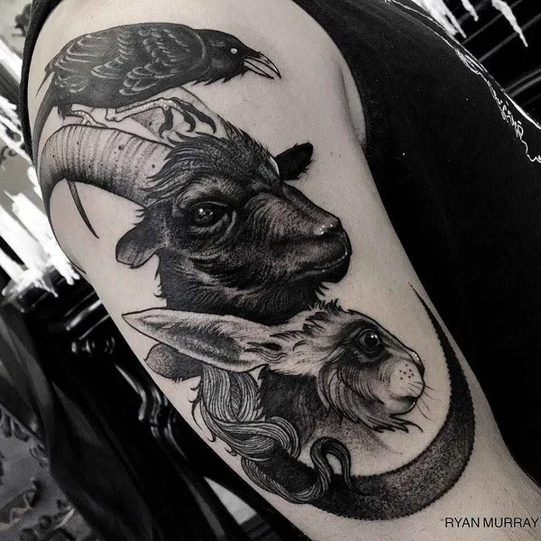 Neo Traditional tattoo by Ryan Murray in Salem