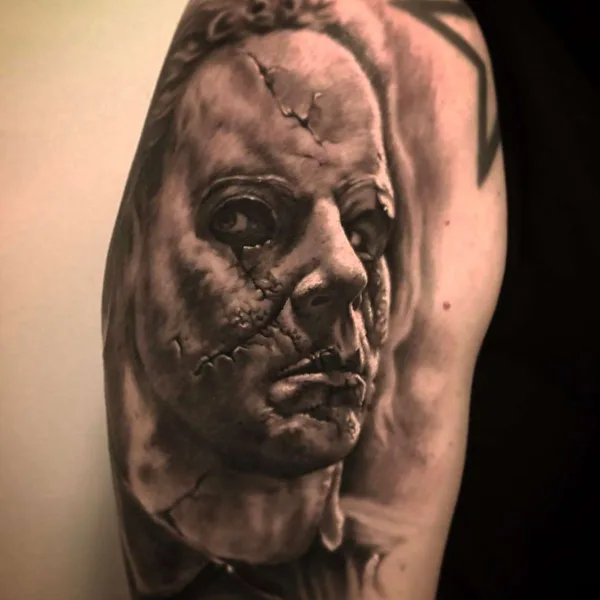 Portrait tattoo by Coreh Lopez in Barcelona