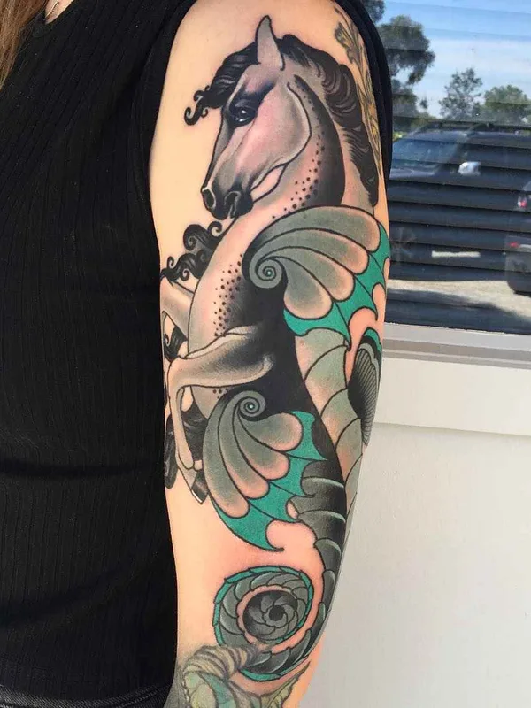female color neo traditional Tatuaggio su full sleeve #10635 | Tatuatore Emily Rose Murray
