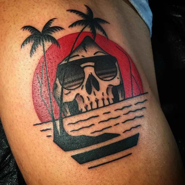 Traditional tattoo by Frankie Caraccioli in Costa Mesa