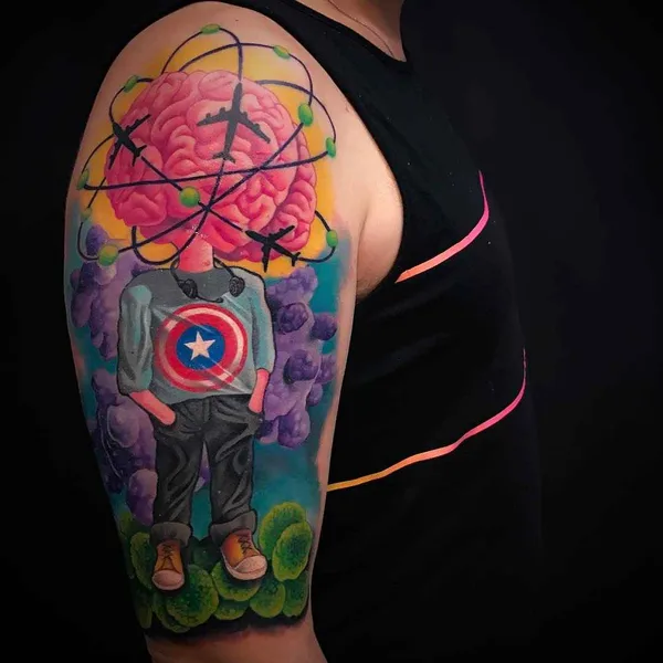 New School tattoo by Andrea (Antikorpo) Lanzi in Orzinuovi