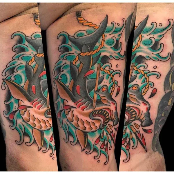 Traditional tattoo by Дмитрий Речной in Moscow