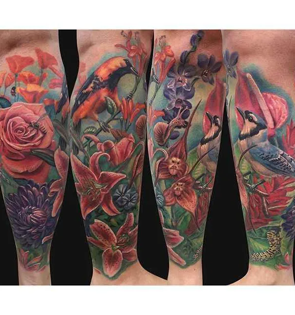color realism tattoo on full leg #259 | Tattoo Artist Jamie Lee Parker