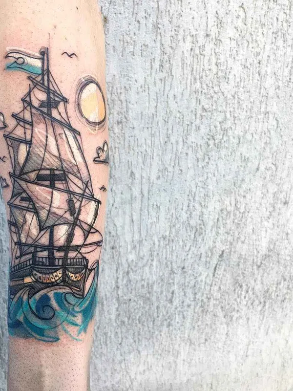 color sketch tatouage sur forearm #10645 | Artiste tatoueur Luca Testadiferro