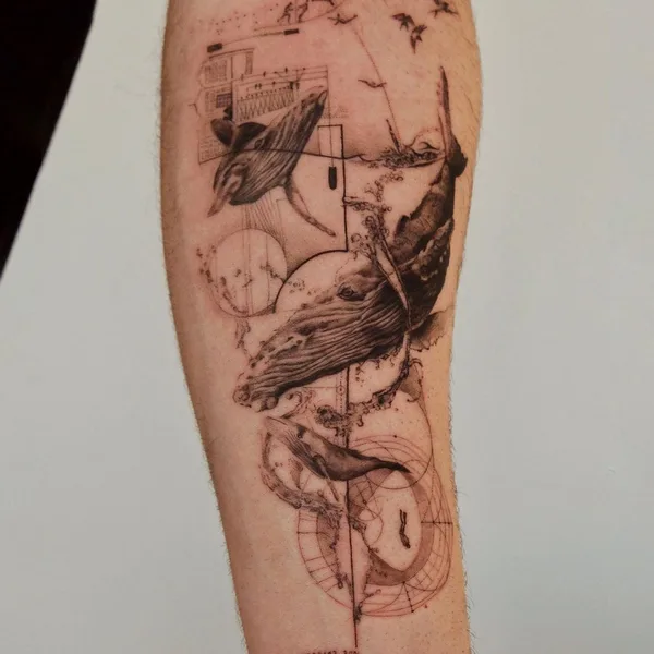 Geometric tattoo by Simge Güleryüz in Bayraklı