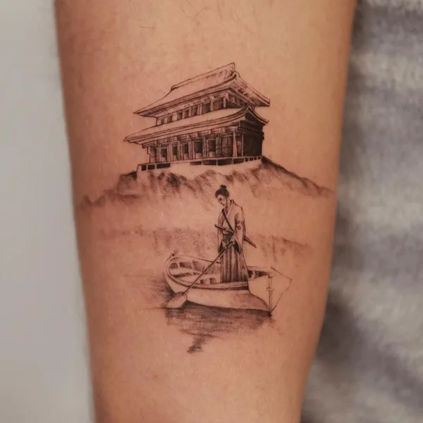 Geometric tattoo by Simge Güleryüz in Bayraklı