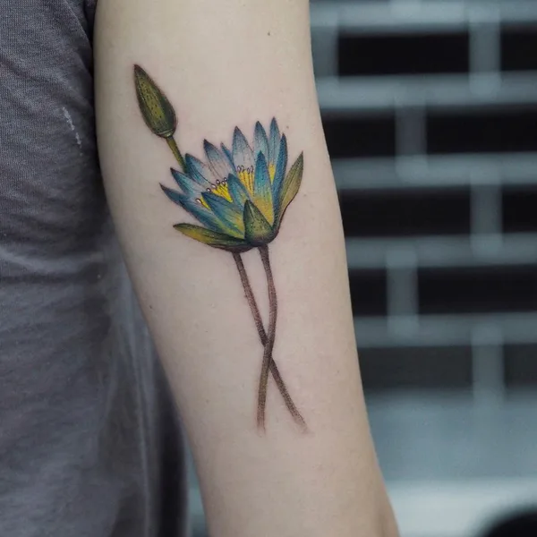 Botanical tattoo by Kemal Özceylan in Istanbul