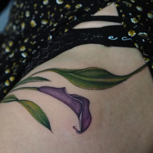 Botanical tattoo by Kemal Özceylan in Istanbul