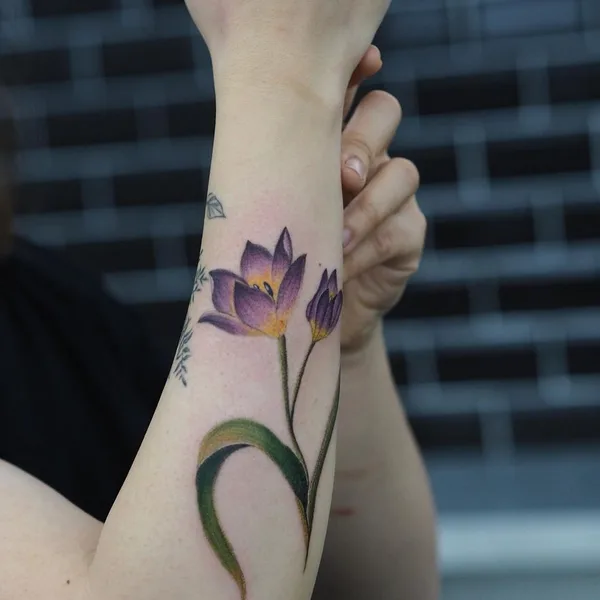 Botanical tattoo by Kemal Özceylan in Istanbul