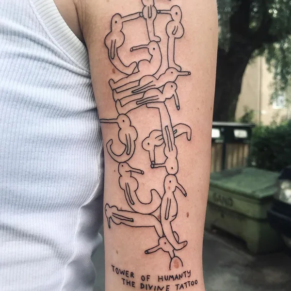 avant-garde tattoo by FROGMAGIK in Stockholm