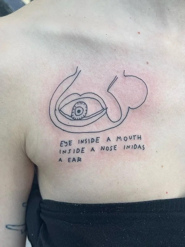 black sketch Tatuagem em chest #47636 | Tatuador FROGMAGIK