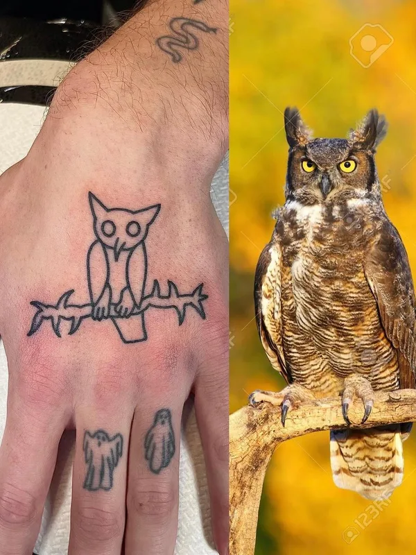 black linework Tatuagem em hand #47628 | Tatuador FROGMAGIK