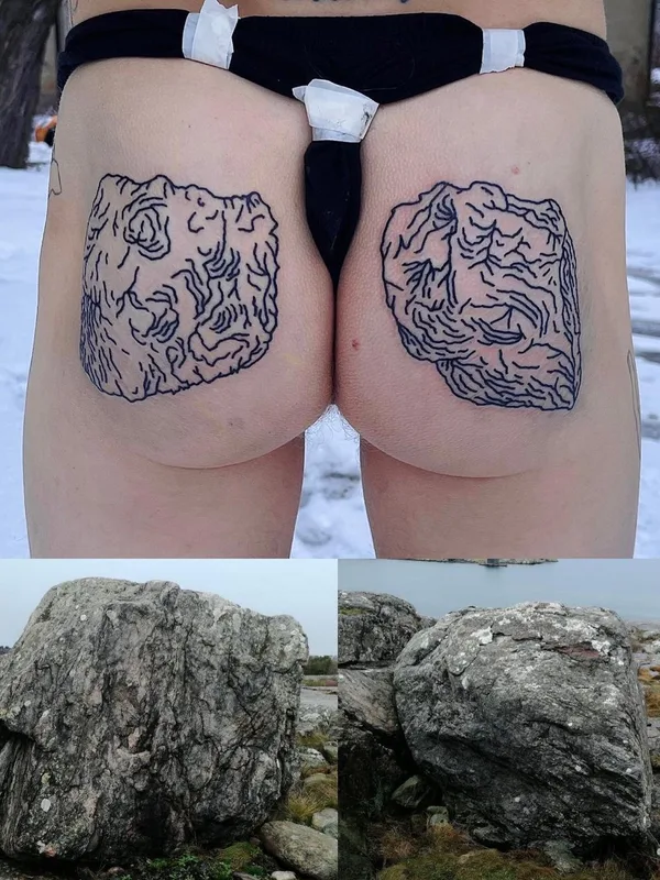 black linework Tatuagem em hip #47645 | Tatuador FROGMAGIK