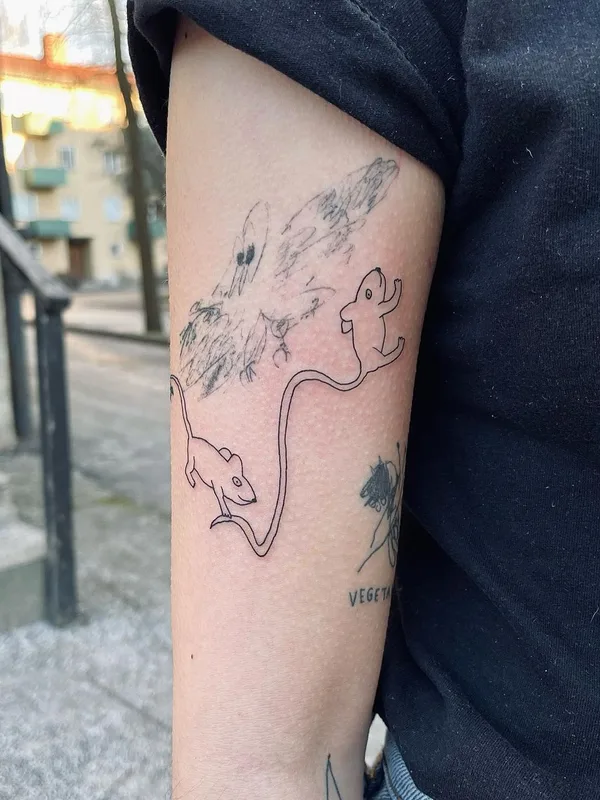 black sketch Tatuagem em forearm #47639 | Tatuador FROGMAGIK