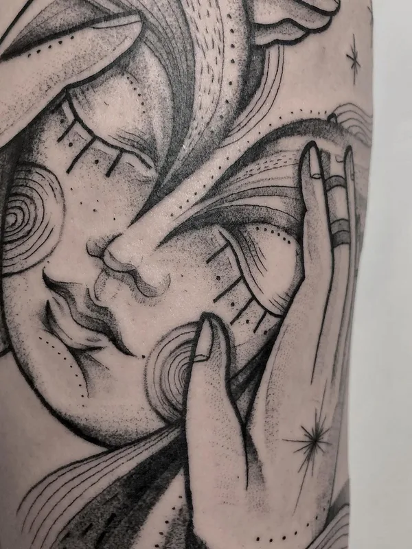 black and grey blackwork татуировка на forearm #47693 | Тату мастер Jessi