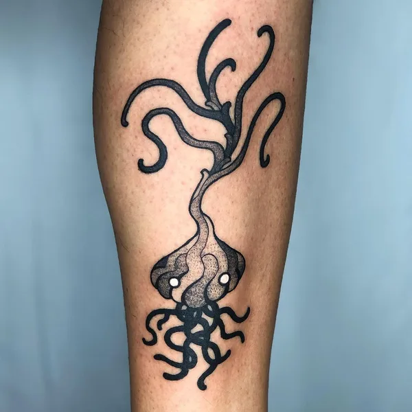 Graphic tattoo by Zox Volkov in Portland