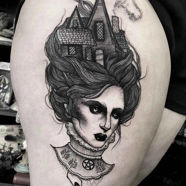 Neo Traditional tattoo by Matthew Murray in Salem