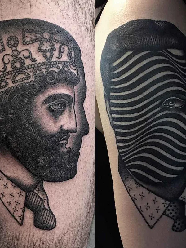 black and grey black and grey tattoo on upper arm #11837 | Tattoo Artist Pietro Sedda