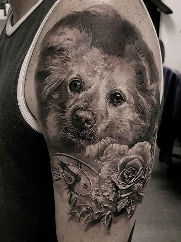 black and grey realism Tatuaggio su shoulder #11693 | Tatuatore Led Coult