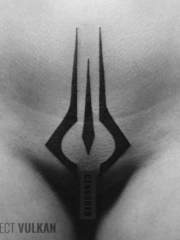 black blackwork татуировка на stomach #28481 | Тату мастер Project Vulkan