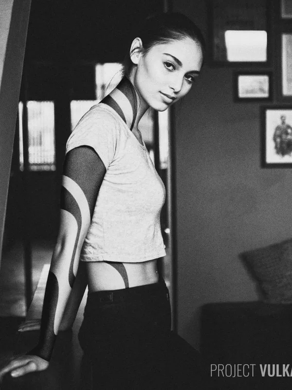 female black blackwork татуировка на full sleeve #28478 | Тату мастер Project Vulkan