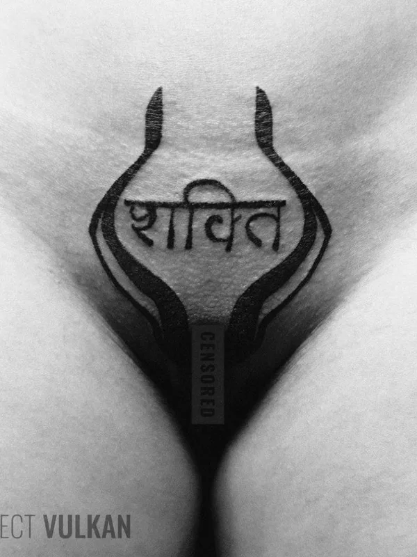 female black blackwork татуировка на stomach #28485 | Тату мастер Project Vulkan